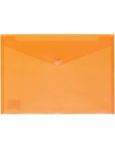 SOBRE POLIPROPILENO FOLIO SOLAPA C/BROCHE PLASTICO NARANJA CARCHIVO 342K52