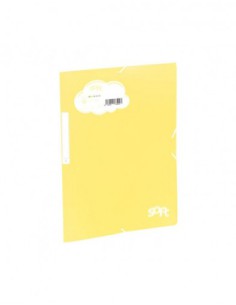 CARPETA SOLAPAS SOFT POLIPROPILENO C/ETIQUETA Y GOMA AMARILLO CARCHIVO 20160120