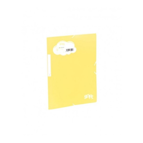 CARPETA SOLAPAS SOFT POLIPROPILENO C/ETIQUETA Y GOMA AMARILLO CARCHIVO 20160120