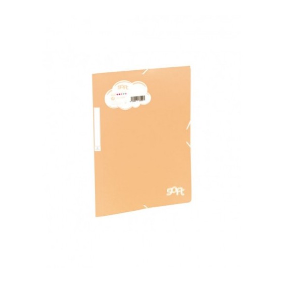 CARPETA SOLAPAS SOFT POLIPROPILENO C/ETIQUETA Y GOMA SALMÓN CARCHIVO 20160114