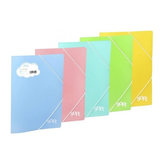 CARPETA SOLAPAS SOFT POLIPROPILENO C/ETIQUETA Y GOMA SALMÓN CARCHIVO 20160114