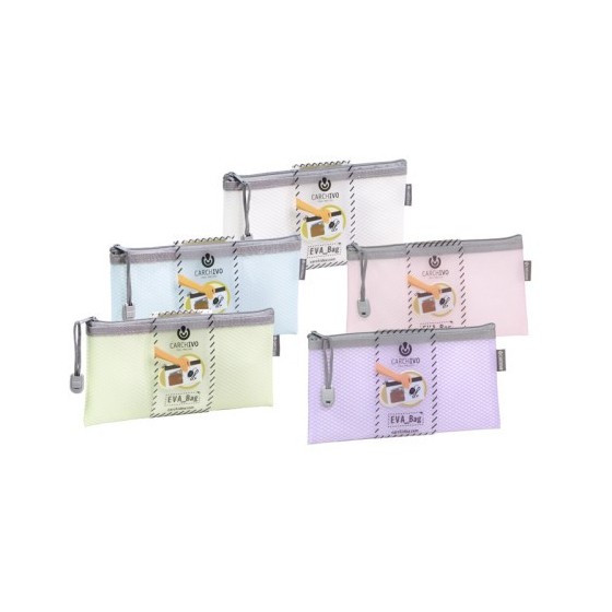 PACK 12 BOLSAS CREMALLERA EVA-BAG TAMAÑO CHECK COLORES SURTIDOS CARCHIVO 45013099