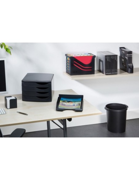 Jalema Re-Solution clasificador de escritorio Negro Poliestireno (PS)