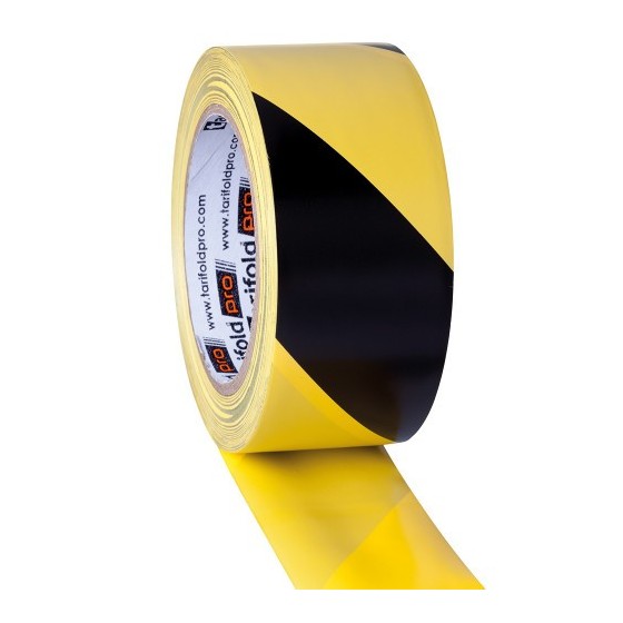 CINTA ADHESIVA SUELO AMARILLO-NEGRO, 33 METROS X 5 CM TARIFOLD 197747