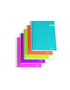 CUADERNO TAPA FORRADA A5 CUADROS 5X5 120 HOJAS 70G SURTIDO MODA CLASSIC STRIPES ANCOR 040098 (x8 unidades)