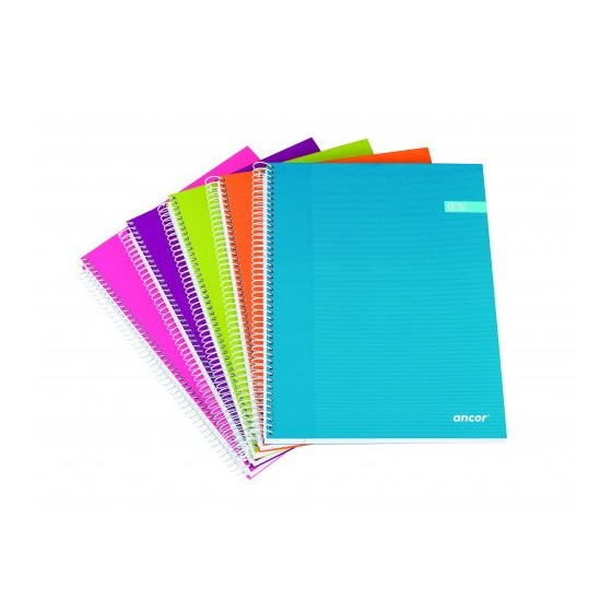 CUADERNO TAPA FORRADA A4 CUADROS 120 HOJAS 70G SURTIDO MODA CLASSIC STRIPES ANCOR 040050 (x8 unidades)