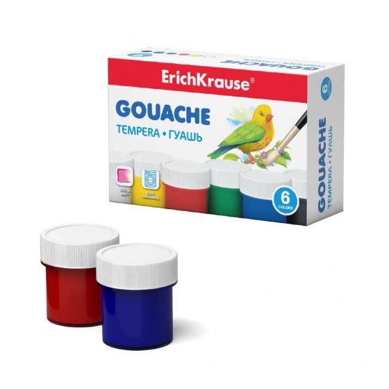 CAJA GOUACHE 6 COLORS BY 20ML ERICH KRAUSE 50535