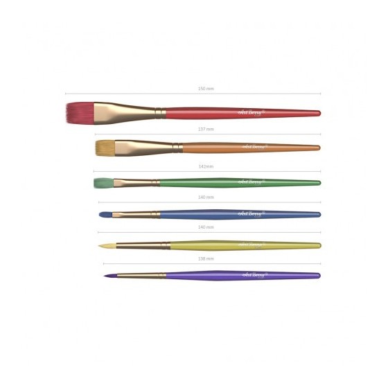 SET PINCELES SINTÉTICOS PARA DIBUJAR Y DECORAR, 6 UDS. ARTBERRY 36125