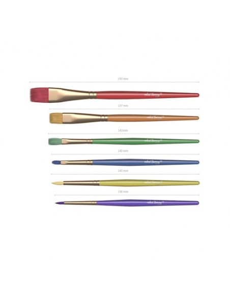 SET PINCELES SINTÉTICOS PARA DIBUJAR Y DECORAR, 6 UDS. ARTBERRY 36125