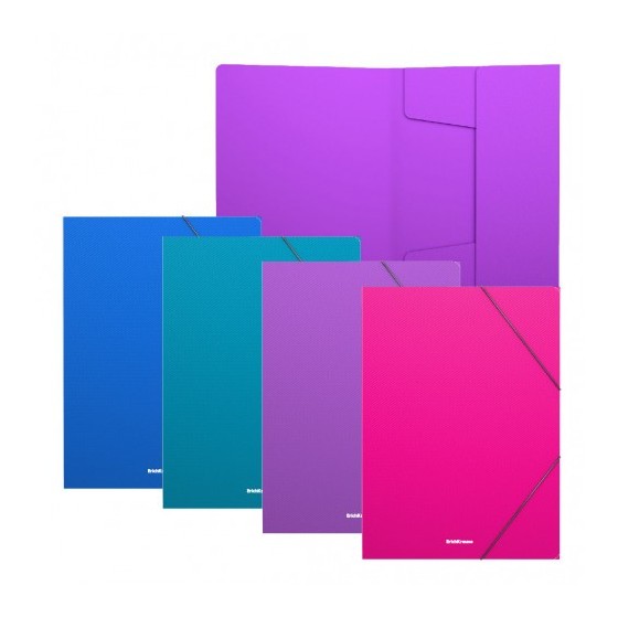 CARPETA CON GOMAS ELÁSTICAS DIAGONAL VIVID, A4, COLORES SURTIDOS ERICH KRAUSE 50380 (x4 unidades)