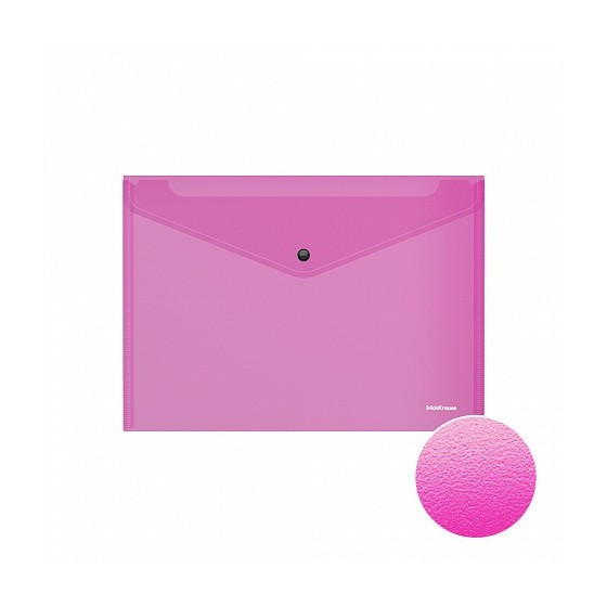 SOBRE FIZZY VIVID, SEMITRANSPARENTE, A4, COLORES SURTIDOS ERICH KRAUSE 47043 (x12 unidades)