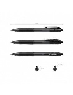 BOLÍGRAFO DE GEL AUTOMÁTICO SMART-GEL, TINTA COLOR: NEGRO ERICH KRAUSE 39012 (x12 unidades)