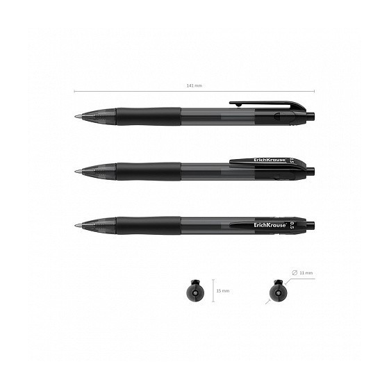 BOLÍGRAFO DE GEL AUTOMÁTICO SMART-GEL, TINTA COLOR: NEGRO ERICH KRAUSE 39012 (x12 unidades)