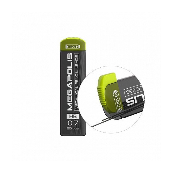 SET DE 20 MINAS DE RECAMBIO MEGAPOLIS PARA PORTAMINAS, 0.7 MM. ERICH KRAUSE 26611