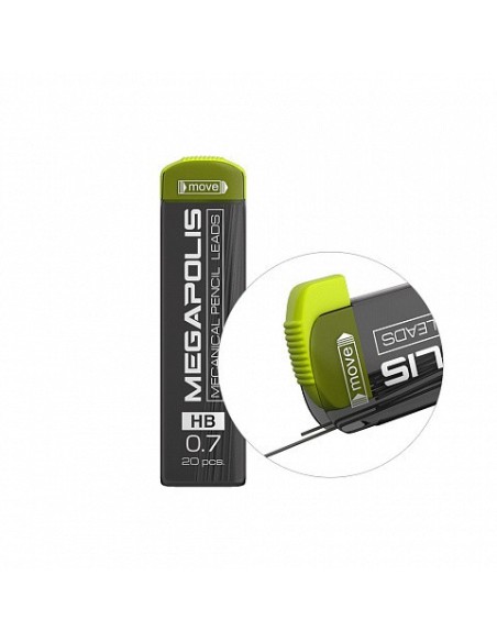 SET DE 20 MINAS DE RECAMBIO MEGAPOLIS PARA PORTAMINAS, 0.7 MM. ERICH KRAUSE 26611