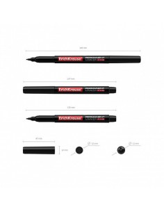 MARCADOR PERMANENTE P-100, COLOR: NEGRO ERICH KRAUSE 12841 (x12 unidades)