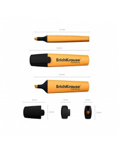 FLUORESCENTE VISIOLINE V-12, COLOR: NARANJA ERICH KRAUSE 32499 (x10 unidades)