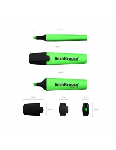 FLUORESCENTE VISIOLINE V-12, COLOR: VERDE ERICH KRAUSE 32497 (x10 unidades)