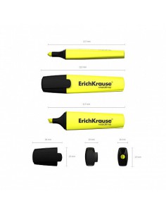 FLUORESCENTE VISIOLINE V-12, COLOR: AMARILLO ERICH KRAUSE 32496 (x10 unidades)