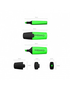 FLUORESCENTE VISIOLINE MINI, COLOR: VERDE ERICH KRAUSE 42754 (x10 unidades)