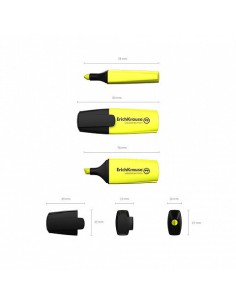 FLUORESCENTE VISIOLINE MINI, COLOR: AMARILLO ERICH KRAUSE 42753 (x10 unidades)
