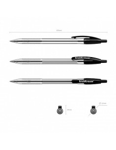BOLÍGRAFO AUTOMÁTICO R-301 CLASSIC MATIC 1.0, TINTA COLOR: NEGRO ERICH KRAUSE 38510 (x50 unidades)