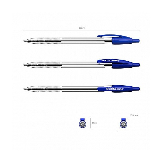 BOLÍGRAFO AUTOMÁTICO R-301 CLASSIC MATIC 1.0, TINTA COLOR: AZUL ERICH KRAUSE 38509 (x50 unidades)