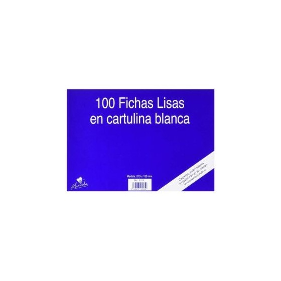 100 FICHAS DE CARTULINA LISA (215X160 MM) Nº. 5 MARIOLA 3115L