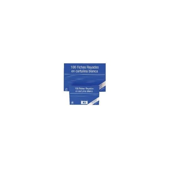 100 FICHAS DE CARTULINA RAYADA (125X75 MM) Nº 2 MARIOLA 3112R