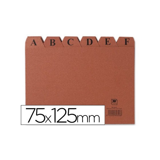 INDICE FICHEROS CARTON CUERO A-Z (125X75 MM) Nº 2 MARIOLA 3102