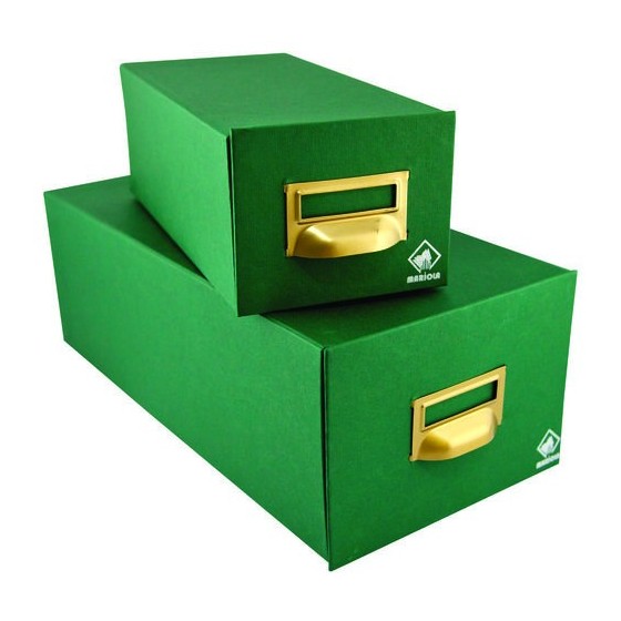 FICHERO CARTON FORRADO EN GELTEX PARA 500 FICHAS (250X190X250 MM)  MARIOLA 5-500