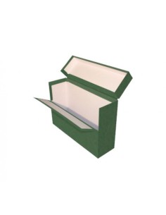 CAJA TRANSFERENCIA FOLIO DOBLE LOMO CARTON FORRADO EN GELTEX (39X25,5X20 CM) VERDE MARIOLA 1689VE