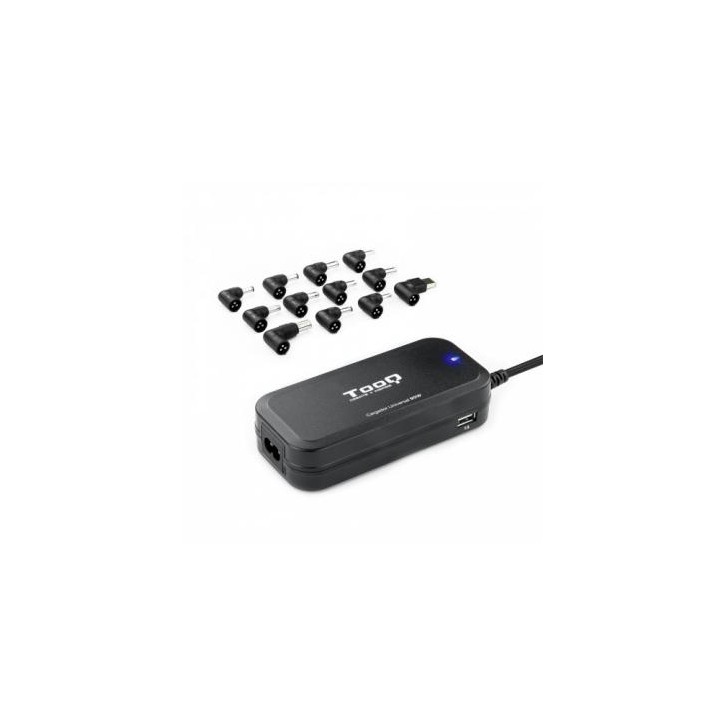 TooQ TQLC-90BS02AT adaptador e inversor de corriente Interior 90 W Negro