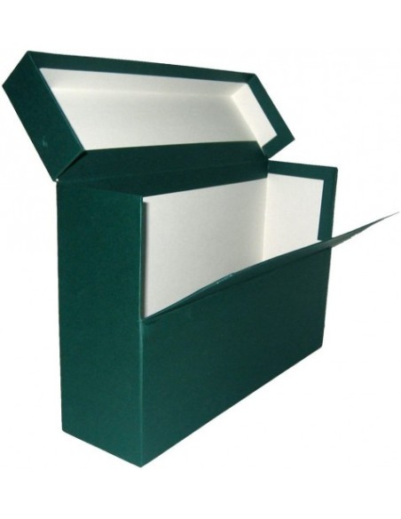 CAJA TRANSFERENCIA FOLIO CARTON FORRADO EN GELTEX (39X25,5 X11 CM) VERDE MARIOLA 1685VE