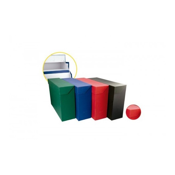 CAJA TRANSFERENCIA FOLIO CARTON FORRADO EN GELTEX (39X25,5 X11 CM) AZUL MARIOLA 1685AZ