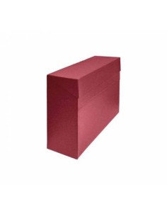 CAJA TRANSFERENCIA A4 CARTON FORRADO EN GELTEX (35X25,5X 11 CM) ROJO MARIOLA 1675RO