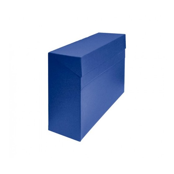 CAJA TRANSFERENCIA A4 CARTON FORRADO EN GELTEX (35X25,5X 11 CM) AZUL MARIOLA 1675AZ