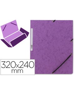 CARPETA CARTON SIMIL PRESPAN 500 GR./M2. FOLIO GOMA SOLAPA VIOLETA MARIOLA 1525VI (x20 unidades)