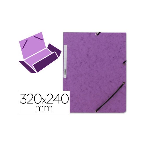 CARPETA CARTON SIMIL PRESPAN 500 GR./M2. FOLIO GOMA SOLAPA VIOLETA MARIOLA 1525VI (x20 unidades)