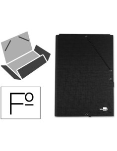 CARPETA CARTON SIMIL PRESPAN 500 GR./M2. FOLIO GOMA SOLAPA NEGRO MARIOLA 1525NE (x20 unidades)
