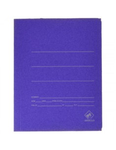 CARPETA CARTON AZUL 500 GR./M2. CUARTO GOMA SENCILLA MARIOLA 1040 (x25 unidades)