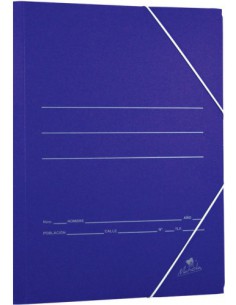 CARPETA CARTON AZUL 500 GR./M2. FOLIO GOMA SENCILLA MARIOLA 1080 (x20 unidades)