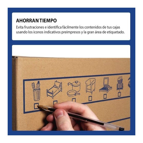 CAJA DE MUDANZA MONTAJE MANUAL L 500X300X300. CARTÓN DOBLE BANKERS BOX 6208201 (x10 unidades)