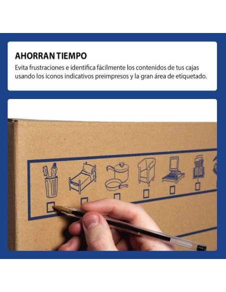 CAJA DE MUDANZA MONTAJE MANUAL L 500X300X300. CARTÓN DOBLE BANKERS BOX 6208201 (x10 unidades)