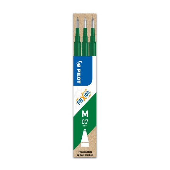 PACK 3 RECAMBIOS FRIXION VERDE PILOT BLS- FR7-V-S3