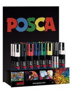 EXPOSITOR UNI POSCA 36 UNIDADES 1,8M-2,5MM UNI-BALL 182634359