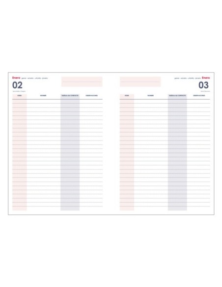 AGENDA PLANNING PERPETUO DÍA PÁGINA 21 X 29 CM AZUL DOHE 12132