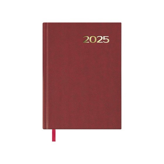 AGENDA 2025 SINTEX DÍA PÁGINA 14 X 20 CM COLOR BURDEOS DOHE 11402 - 25
