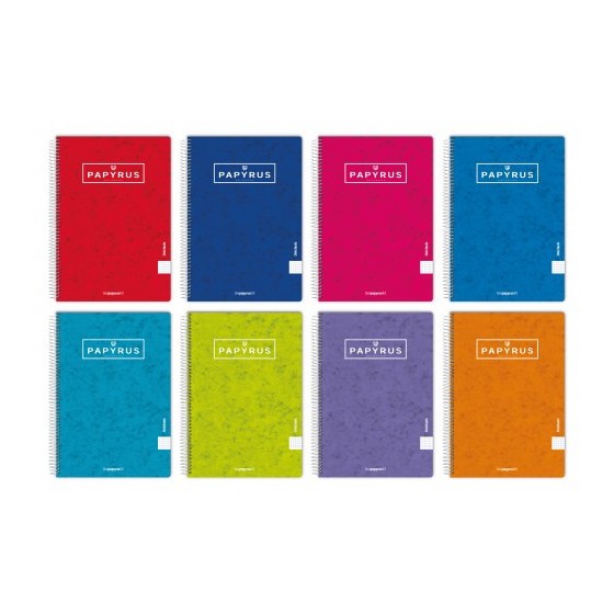 CUADERNO TAPA CONTRACOLADA UNICLASIC 4º 80 HOJAS 90GR. 4X4 COLORES SURTIDOS PAPYRUS 8851099 (x5 unidades)