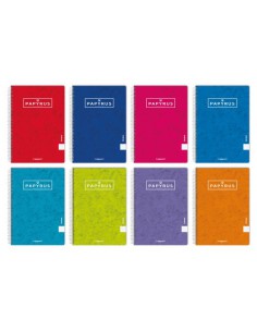 CUADERNO TAPA CONTRACOLADA UNICLASIC FOLIO 80 HOJAS 90GR. 4X4 COLORES SURTIDOS PAPYRUS 88441099 (x5 unidades)